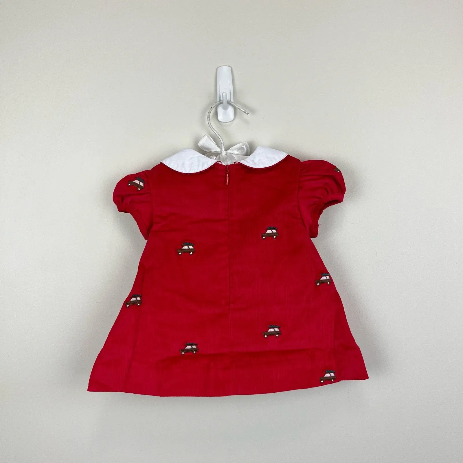 Classic Prep Childrenswear Paige Dress Crimson w/ Woody 6-9 Months NWT